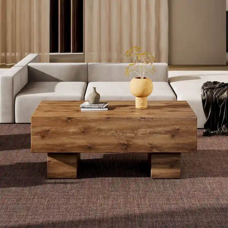 Modern Simple Texture Sticker MDF Coffee Table