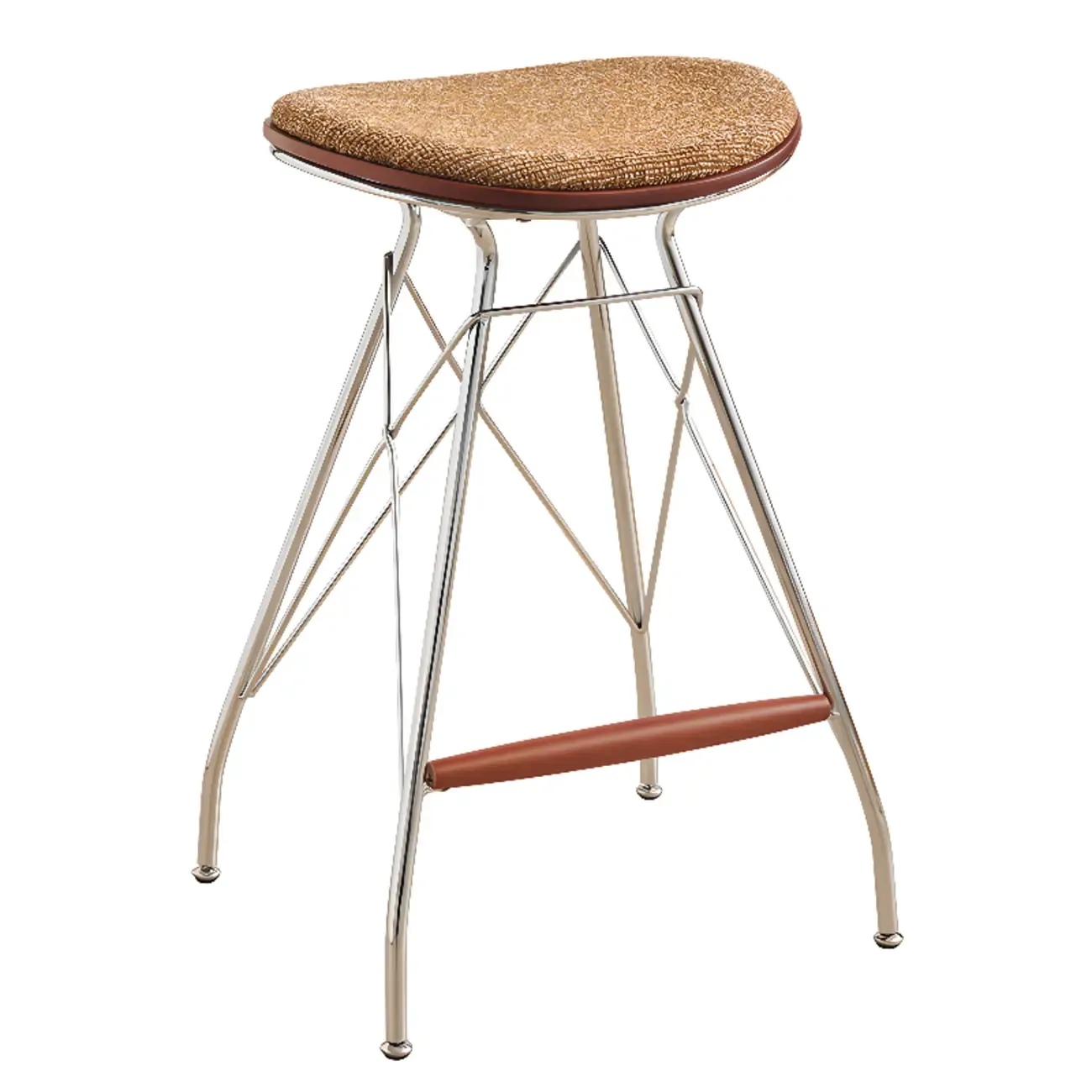 Adjustable Metal Frame Knitting Cushion Backless Bar Stool