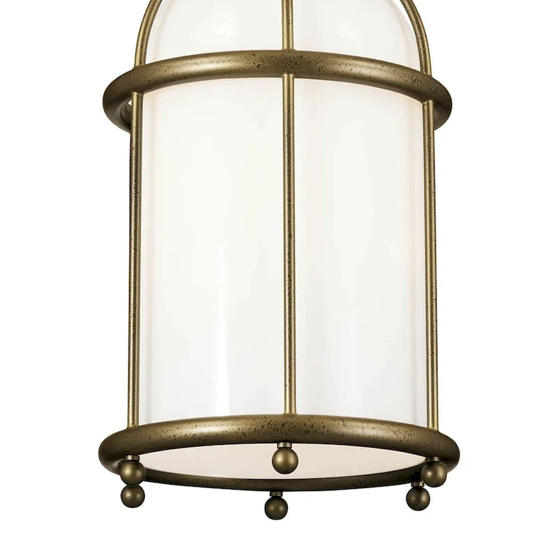 Kichler Lighting Topiary 10 inch 1-Light Pendant Character Bronze with Opal Glass