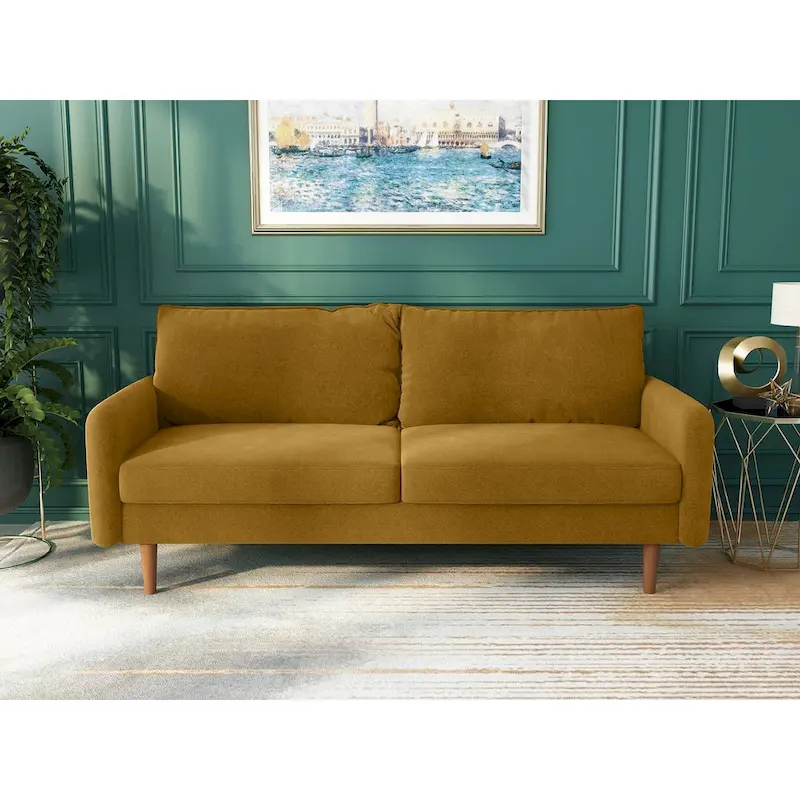 70Velvet Square Arm Sofa