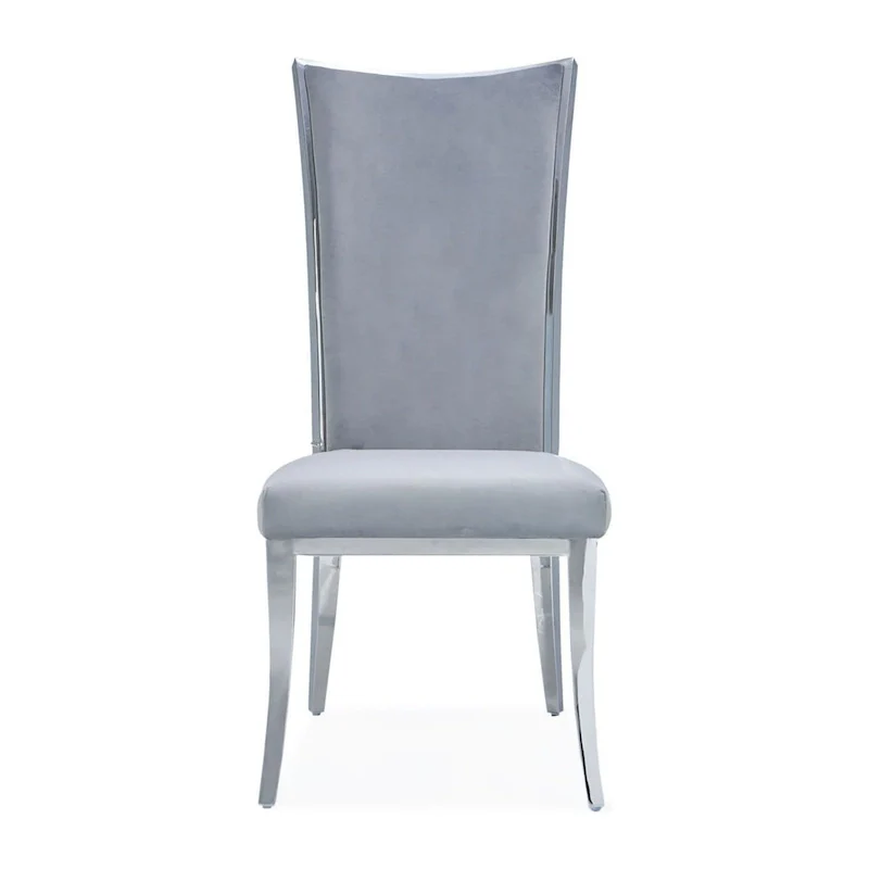 Silver Stainless Steel Dining Chair