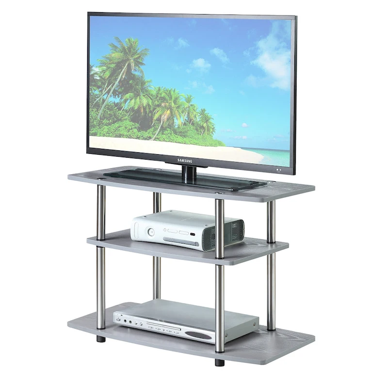 Convenience Concepts Designs2Go No Tools 3 Tier TV Stand