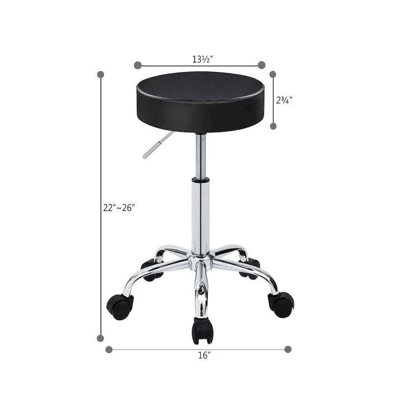 Backless PU Leather Salon Spa Rolling Stool
