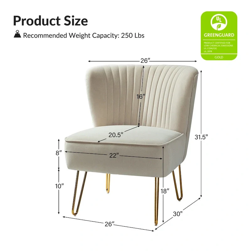 Barto Upholstered Side Chair with Tufted Back Set of 2 by HULALA HOME