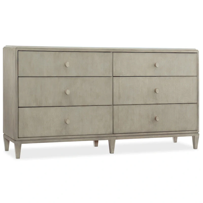 Hooker Furniture Elixir 70 Wide Rubberwood and Walnut Dresser with 6