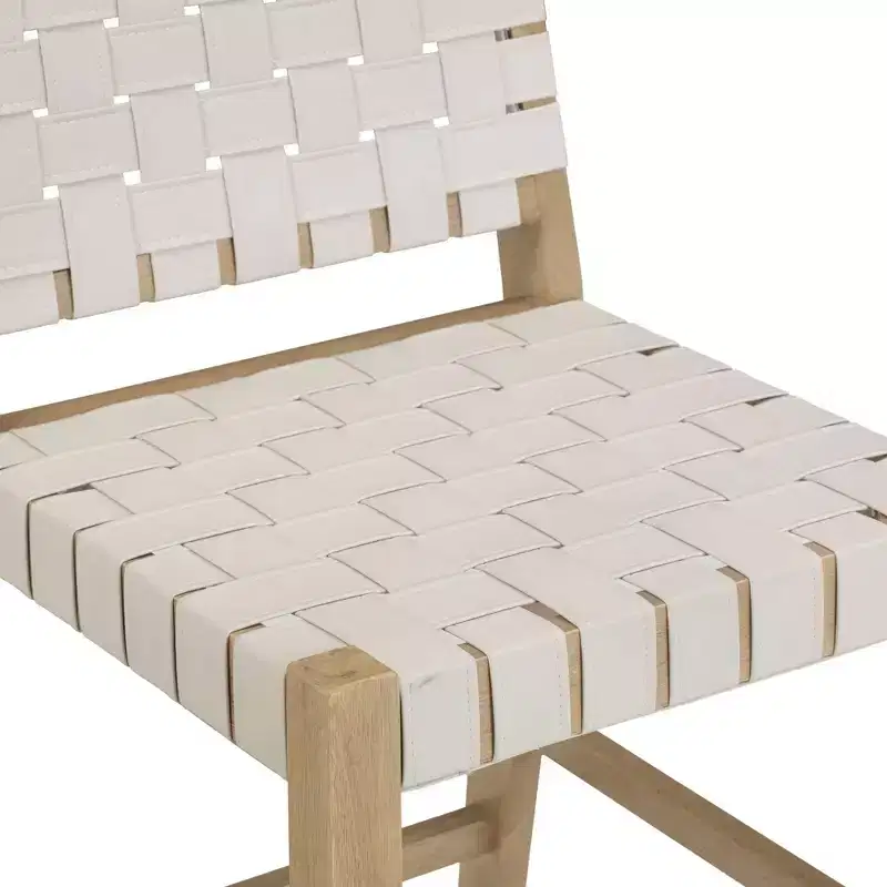 Nathan James Cohen Faux Leather Barstool White