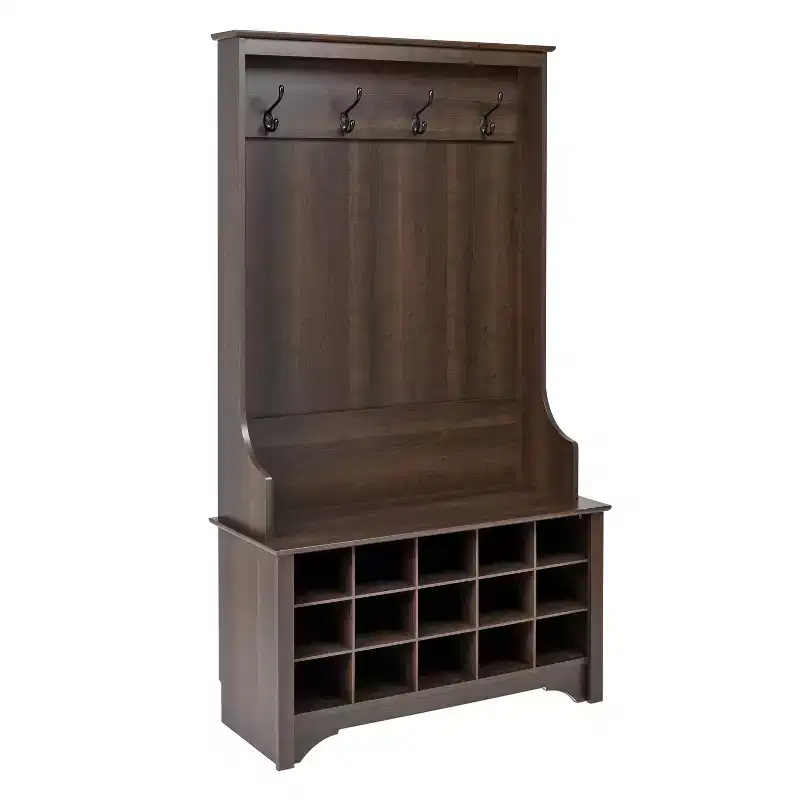 Hall Tree with Shoe Storage - Prepac