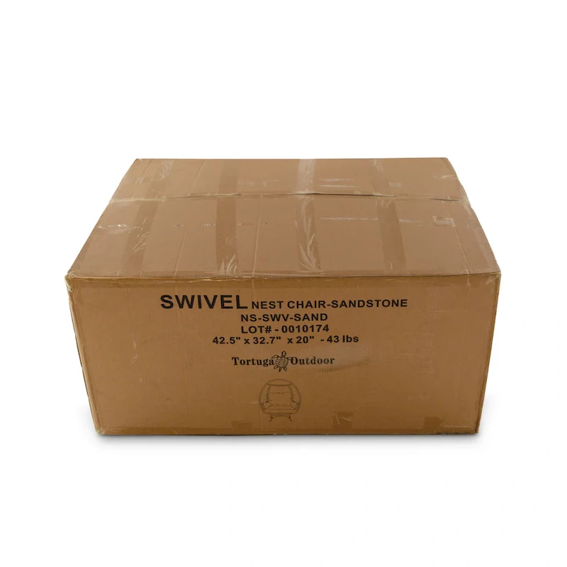 Rio Vista Sandstone Swivel Egg Chair Set with Side Table (2-Piece)