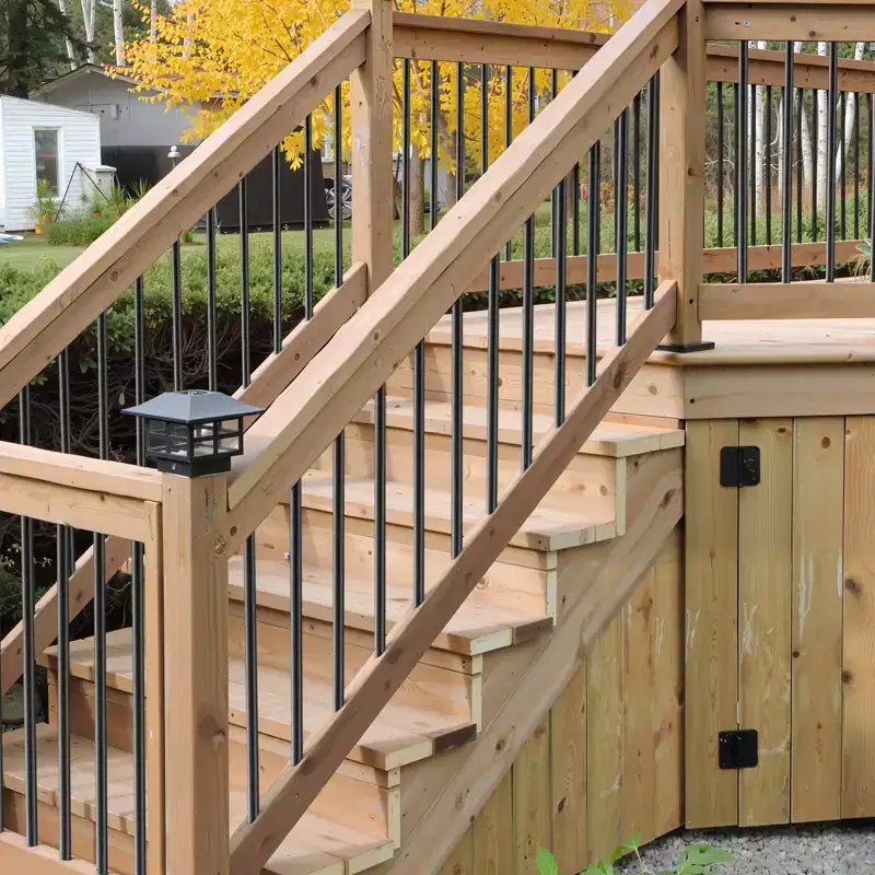 VEVOR Staircase Balusters 101 Pack, 32 In Aluminum Stair Balusters, 3/4 In Rainwater-Proof Round Metal Spindle Railing, Black