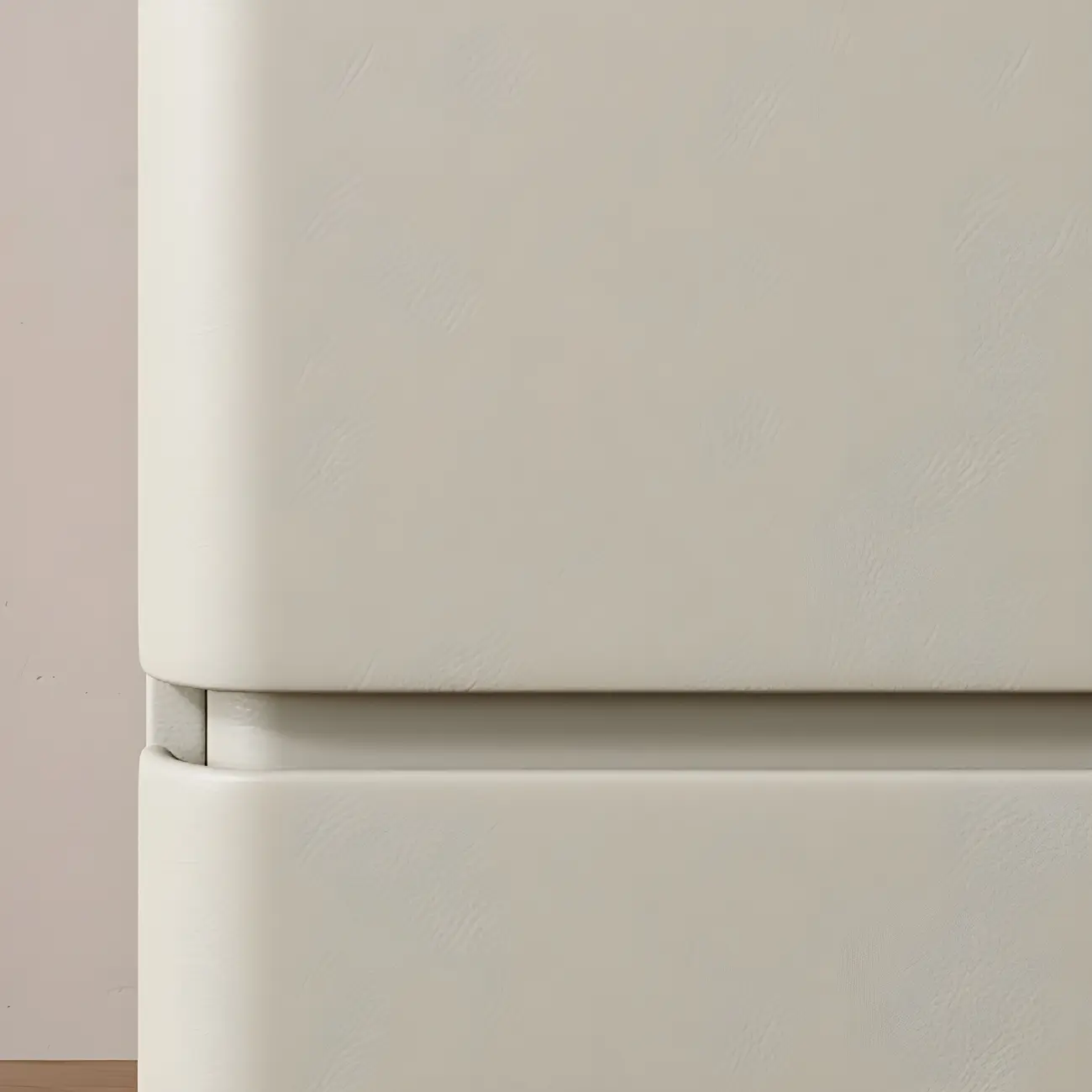 Modern Stone Top Leather Pine 2-Drawer Nightstand