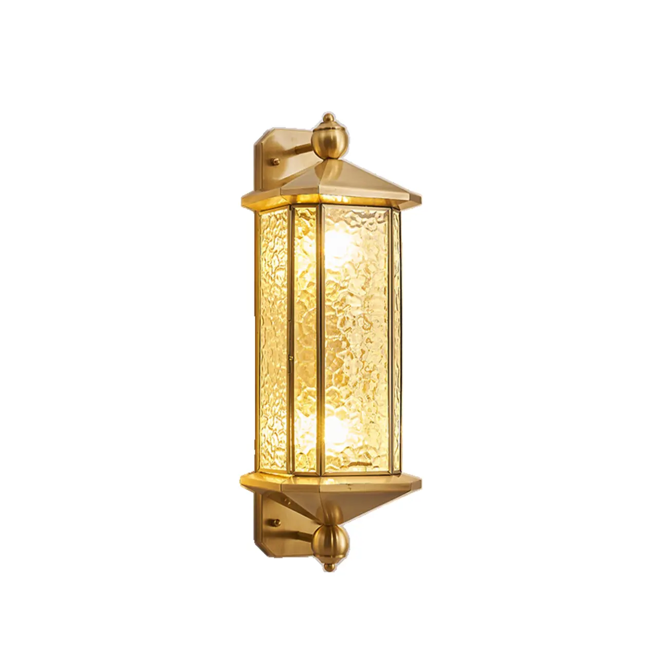 Vintage Metal Wall Sconce with Glass Shade for Outdoors