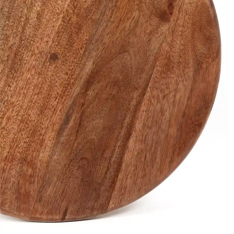 Mango Wood and Metal End Table