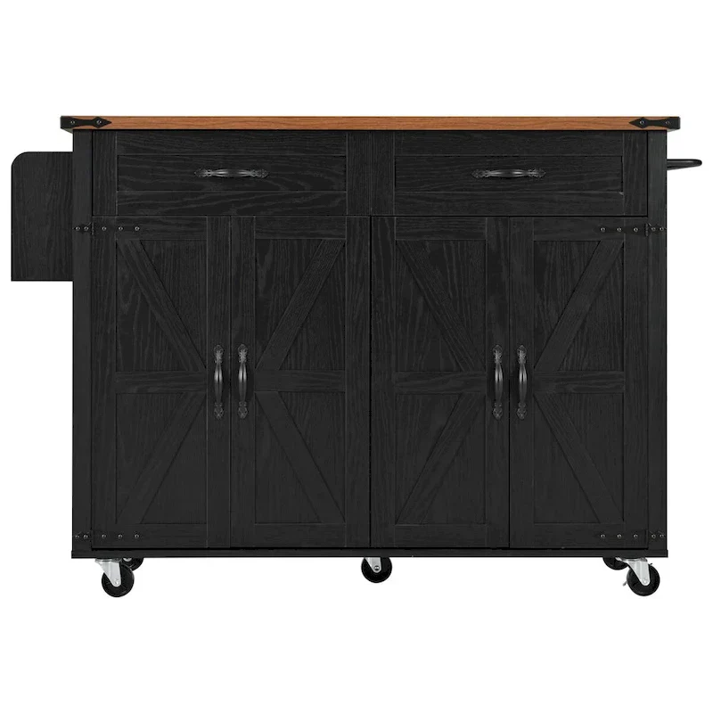 53.5Farmhouse Kitchen Island with Power Outlet