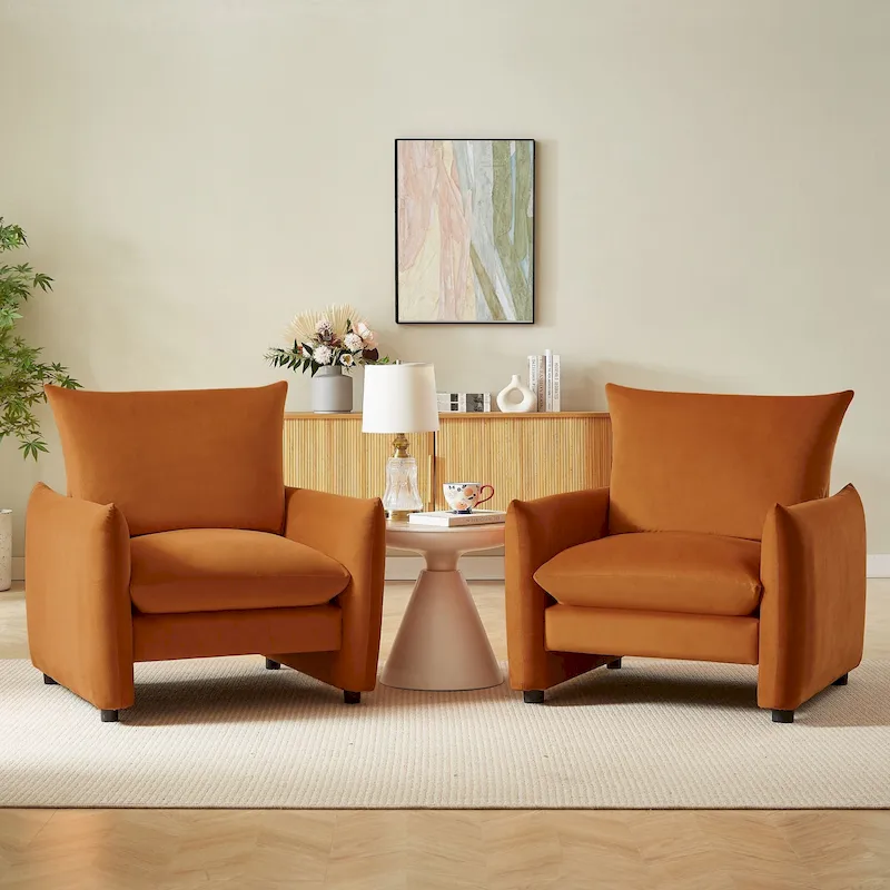 33-inch Modern Low-Profile Armchair with Plush Cushioning