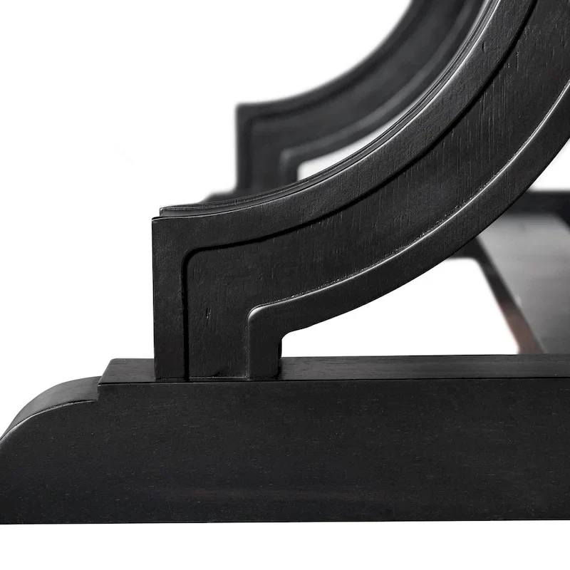 Furniture of America Kieran Farmhouse 5-Piece Black Wooden Dining Set