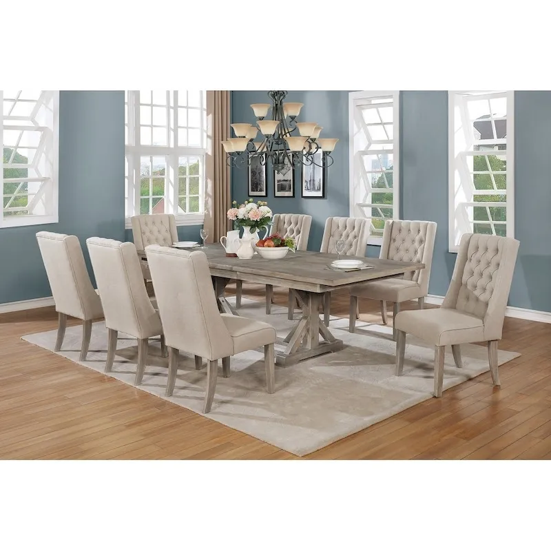 9-Piece Dining Set with a 18 inch Leaf