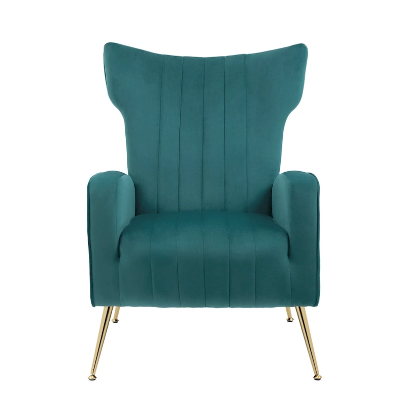 Upholstered Wingback Accent Chair - 26.4W x 37.8H x 32.6D