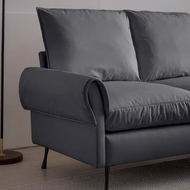 Modern L-Shaped Sofa Couch With Reversible Chaise Lounge