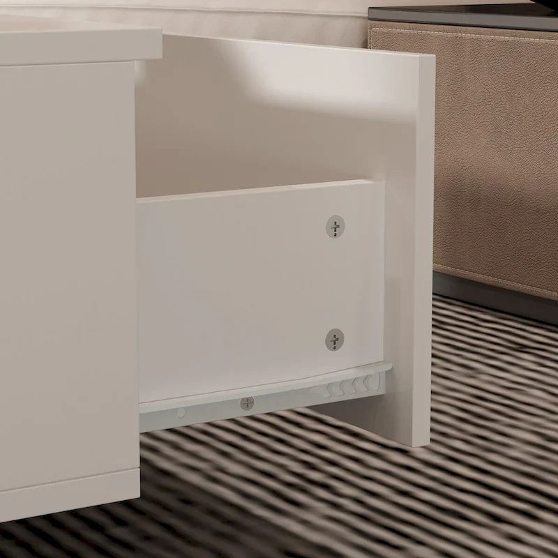 Function & Elegance: Modern LED-Lit Coffee Table with Glass Top