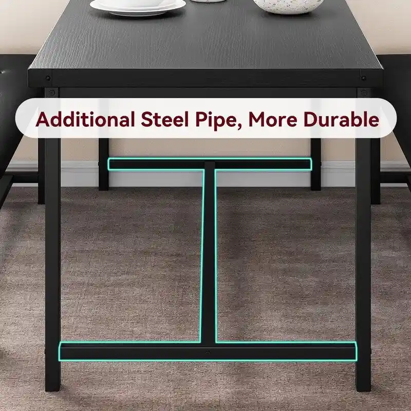 Industrial style dining table and chairs