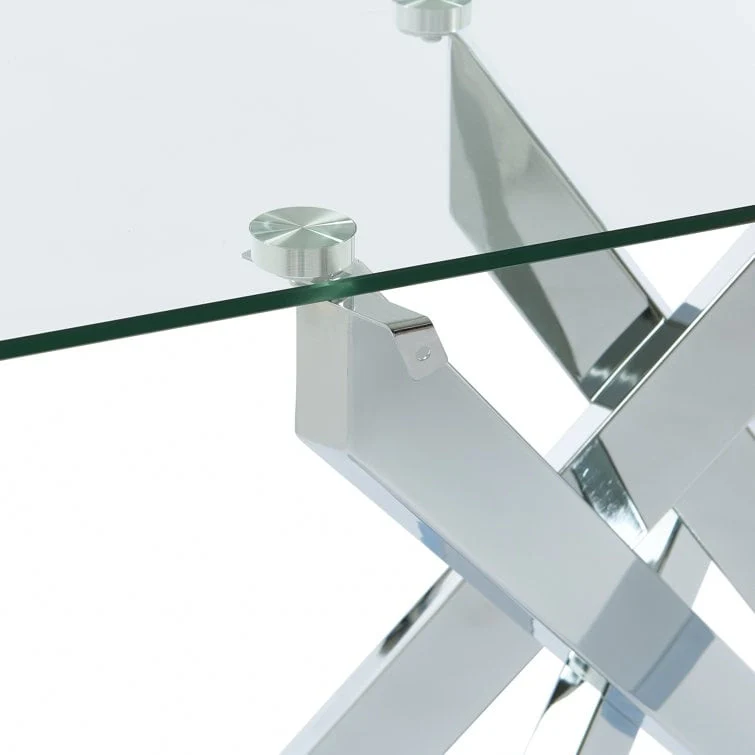 45.3 Glass Top Console Table - N/A