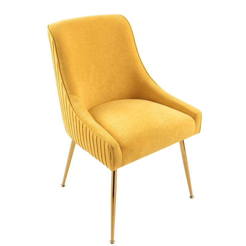 Mid Century Velvet Upholstered Dining Chair