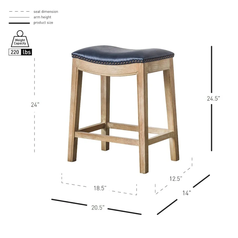 Elmo Bonded Leather Counter Stool