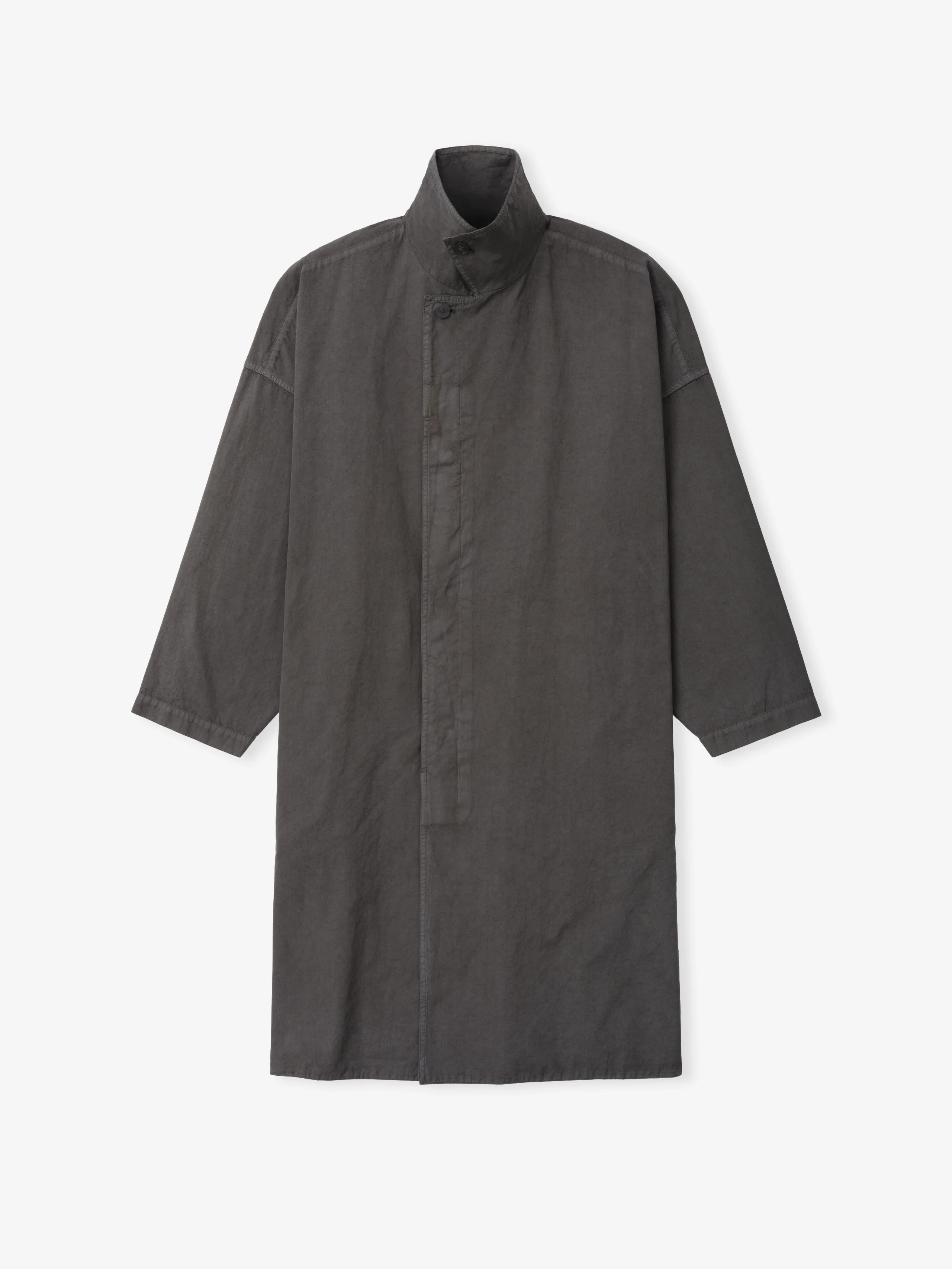 Garment-Dyed Cropped Sleeve Car Coat