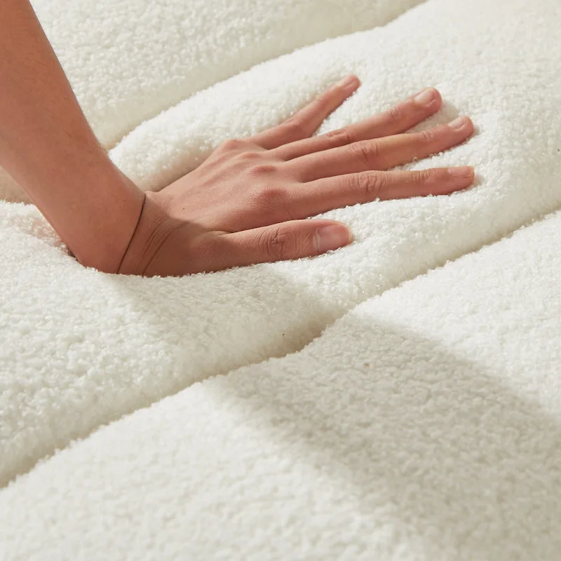 Beige 39.7 Teddy Fabric Lounge Chair with Plastic Legs