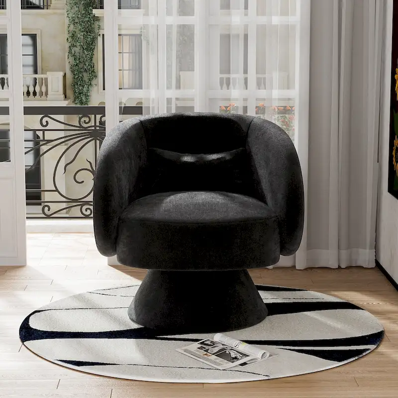 Ouyessir 360 Degree Swivel Cuddle Barrel Sofa Chairs