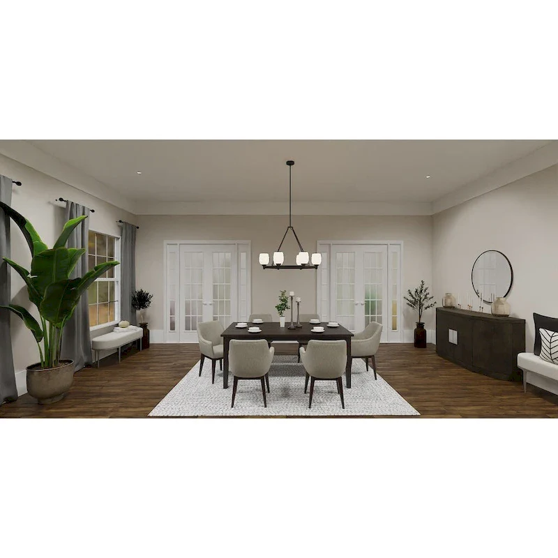 Penning 6-Light Matte Black Island Light