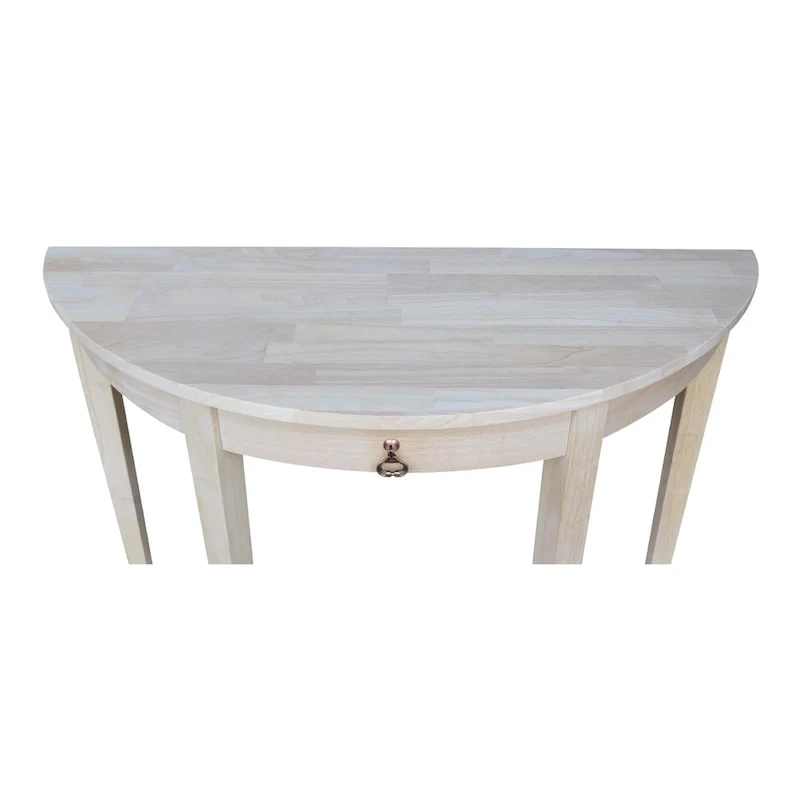 Half-moon Unfinished Modern Console Table
