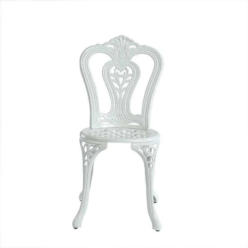 Set of 2 Cast Aluminum Bistro Chairs