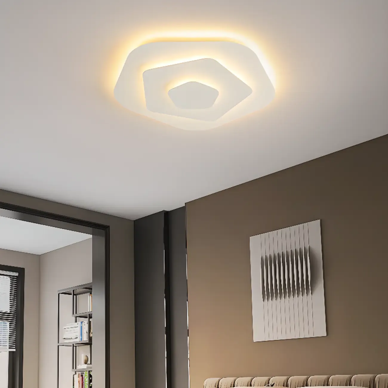 Modern Floral Flush Mount Ceiling Light for Living Room