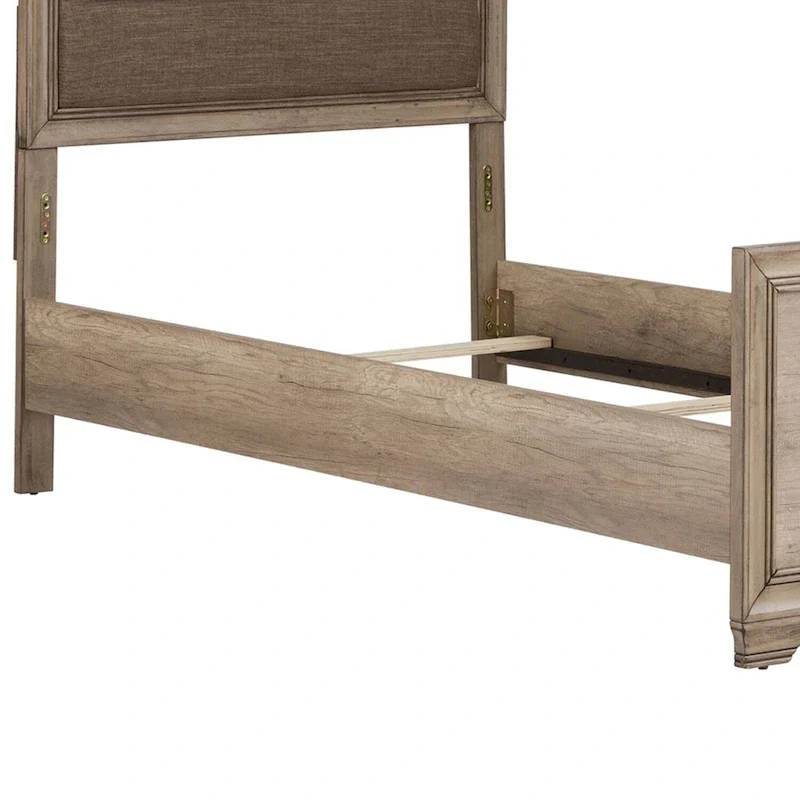 Sun Valley Sandstone Rolled Upholstered Bed Set