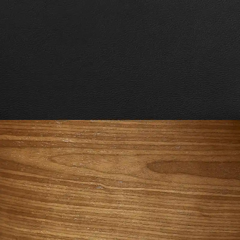 Art Leon Mid-century Faux Leather Swivel Bentwood Dining Chair