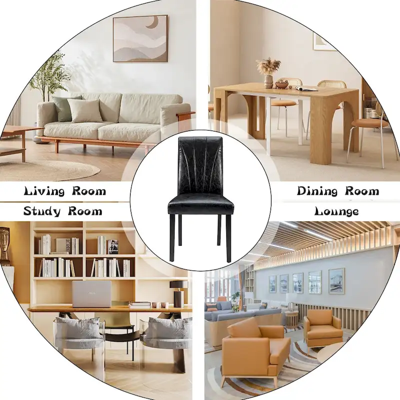 VECELO Upholstered Dining Chairs Set of 2 Parson Classic Upholstered Dining Chair,Modern 37 Parson Chairs