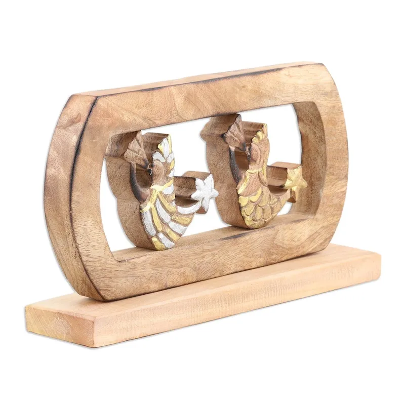 Novica Handmade Star Messengers Wood Sculpture