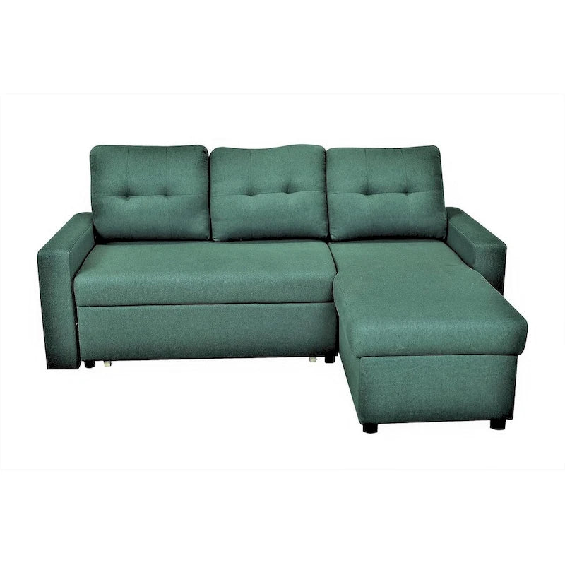 US Pride Furniture 79.92 inch Convertible L-Shaped Sectional Sleeper Sofa Bed Stylish Apartment Furniture