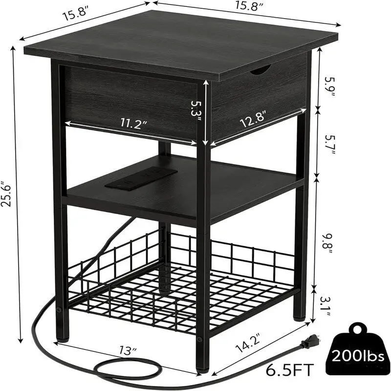 Nightstand with Charging Station