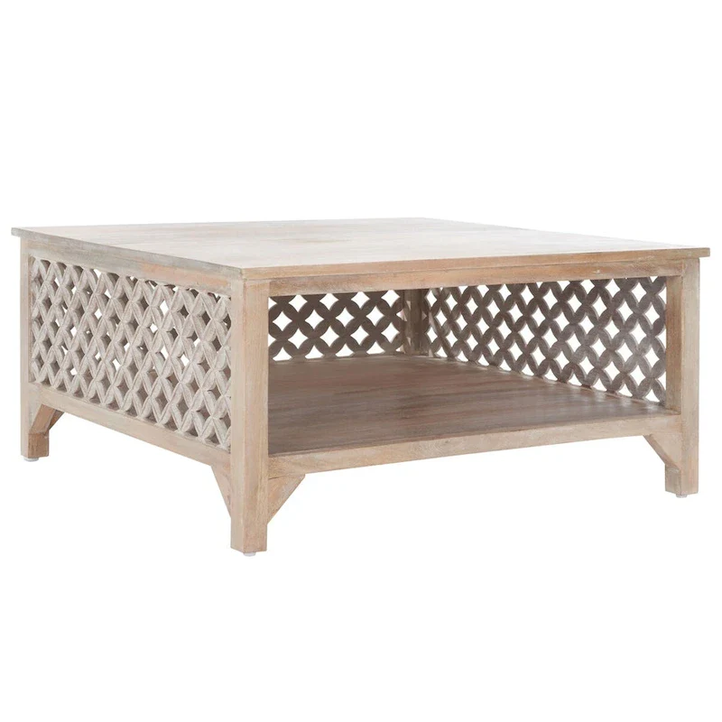 SAFAVIEH Bernardina Square Single Shelf Coffee Table - 34 L x 34 D x 16 H - 34Wx34Dx16H