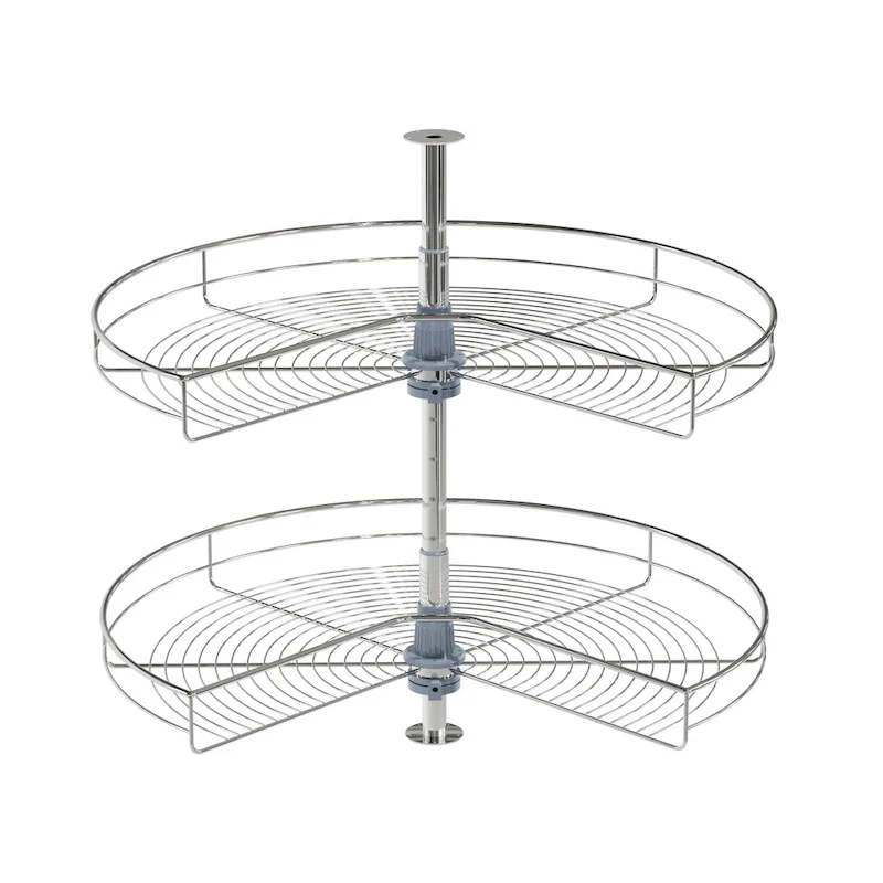 Grey 270° Double Shelf Lazy Susan - 32