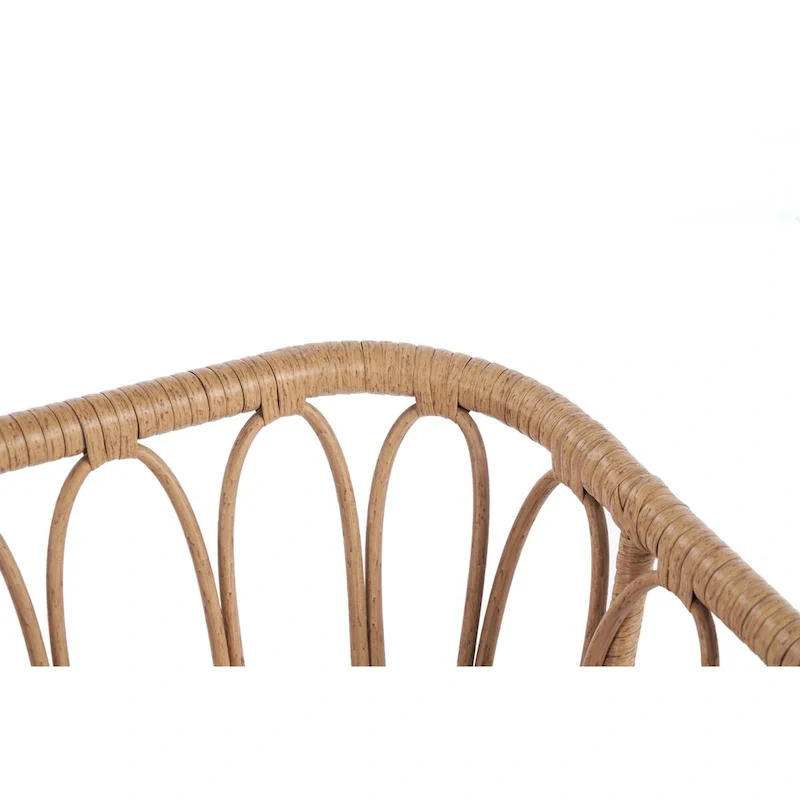 Steel Frame Wicker Egg Chair Max 440lb Capacity