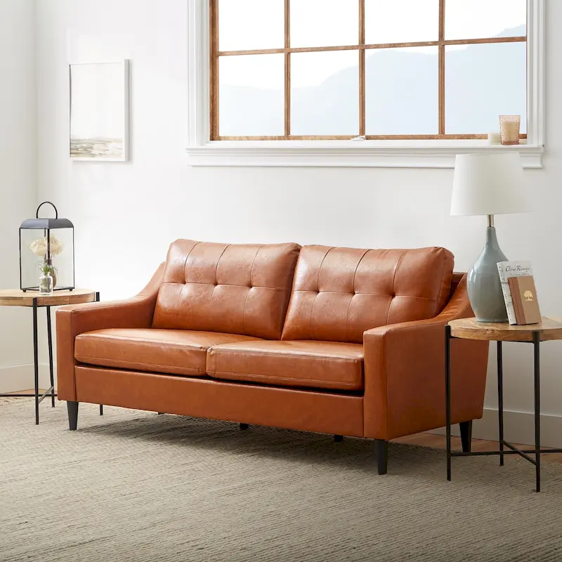 Brookside Ellen 75  Upholstered Scooped Arm Sofa