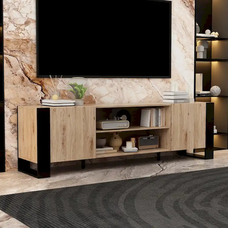 Entertainment Center with Fireplace Option:2 Flame Modes1500W 68.9W