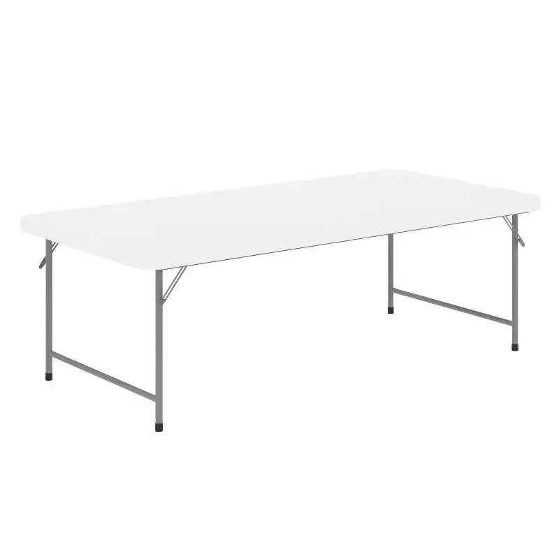 Flash Furniture 4.93-Foot Kid's Granite White Plastic Folding Table