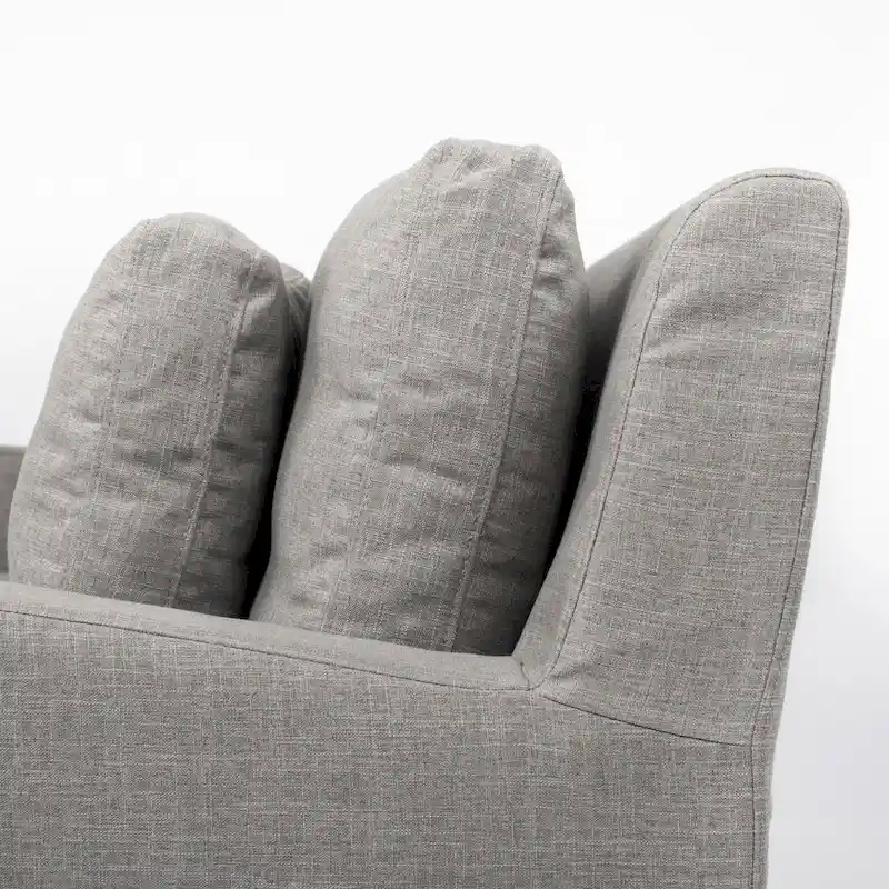 Denly I Beige Slipcover Two Seater Sofa