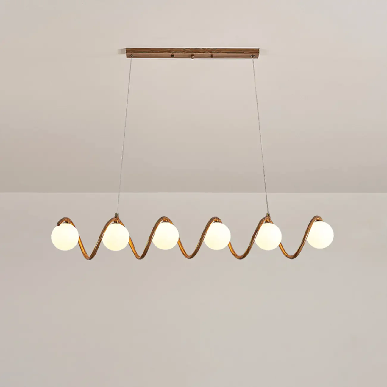 Modern Adjustable Wave Kitchen Island Pendant Light