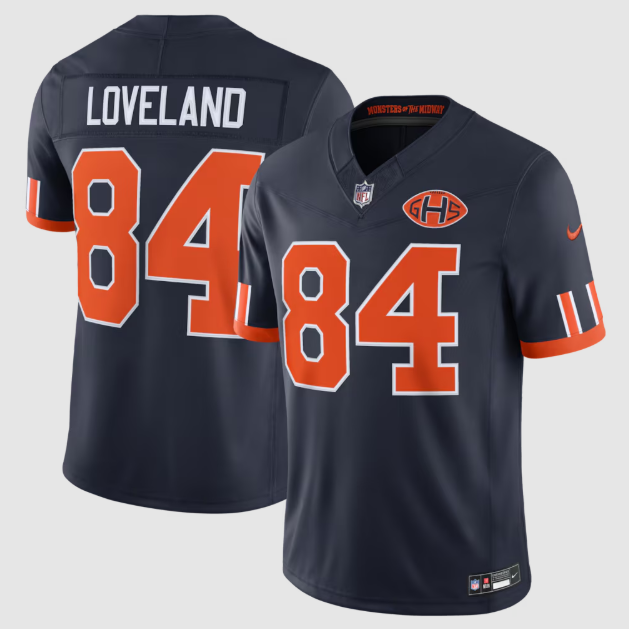 Chicago Bears Colston Loveland Navy 2026 Rivalries Collection Stitched Limited Jersey