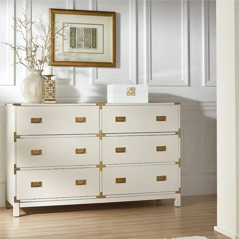 Kedric 6-Drawer Gold Accent Dresser by iNSPIRE Q Bold